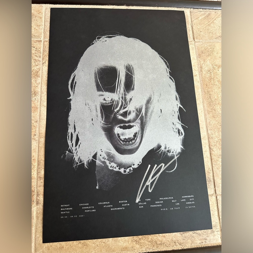 🎵🩶 Signed PVRIS Tour Poster